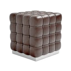 Leather ottoman